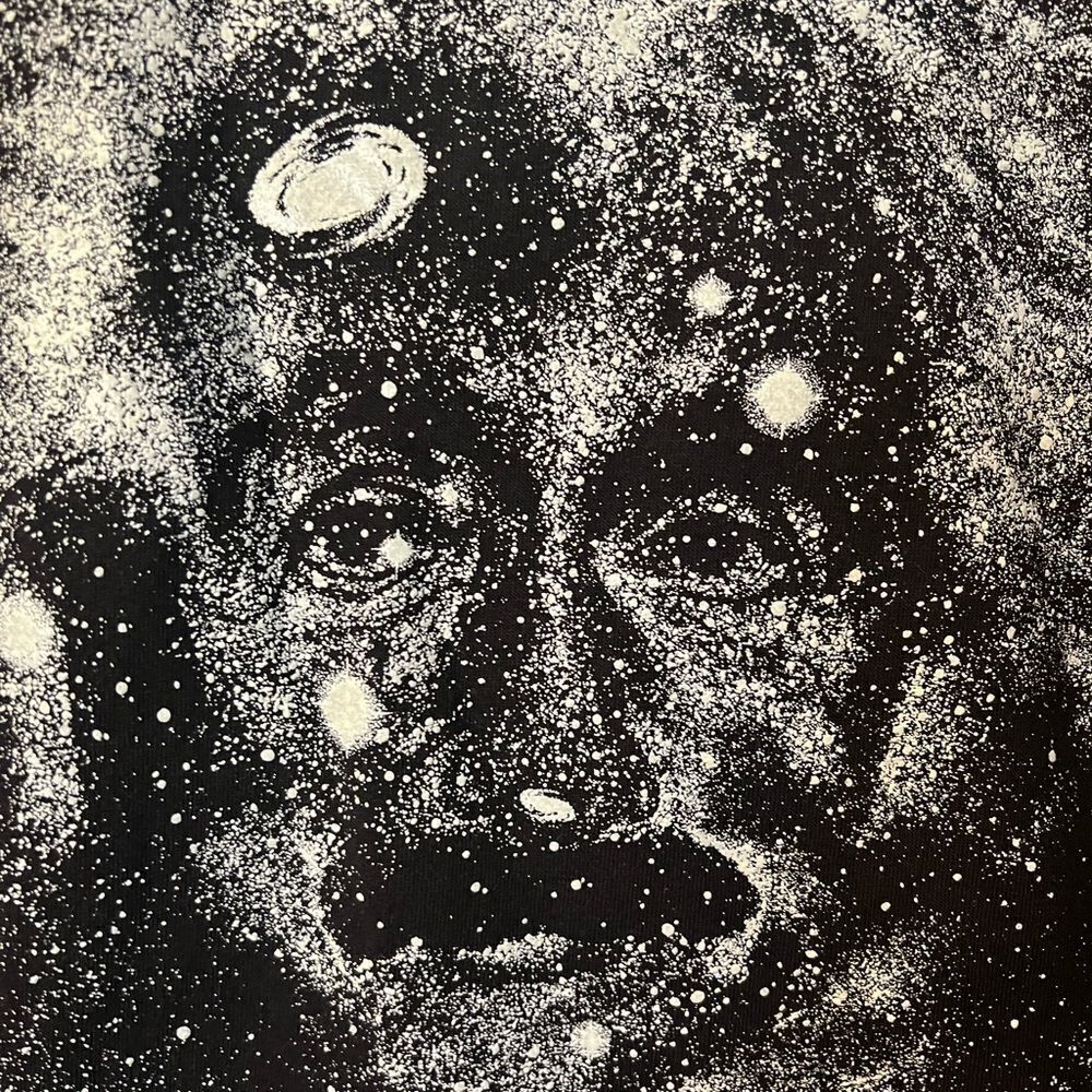 Albert Einstein Etched retro size small T-shirt. Unisex Bayside size small.